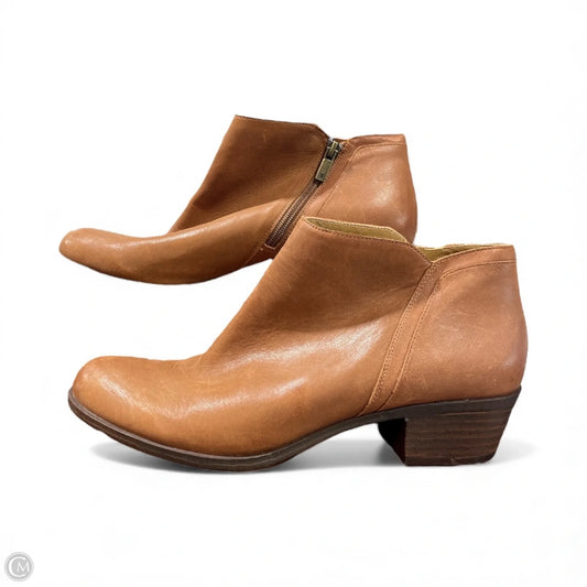 Boots Ankle Heels By Lucky Brand In Brown, Size: 9.5