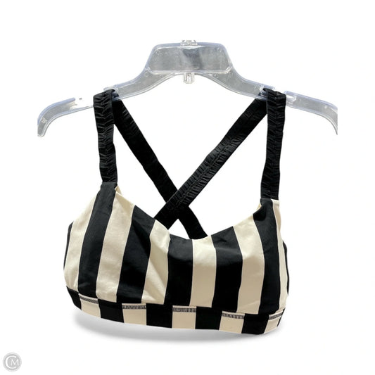 Athletic Bra By Lululemon In Black & White, Size: 10