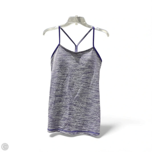Athletic Tank Top By Lululemon In Purple & White, Size: 10