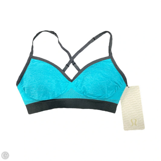 Athletic Bra By Lululemon In Black & Blue, Size: 8