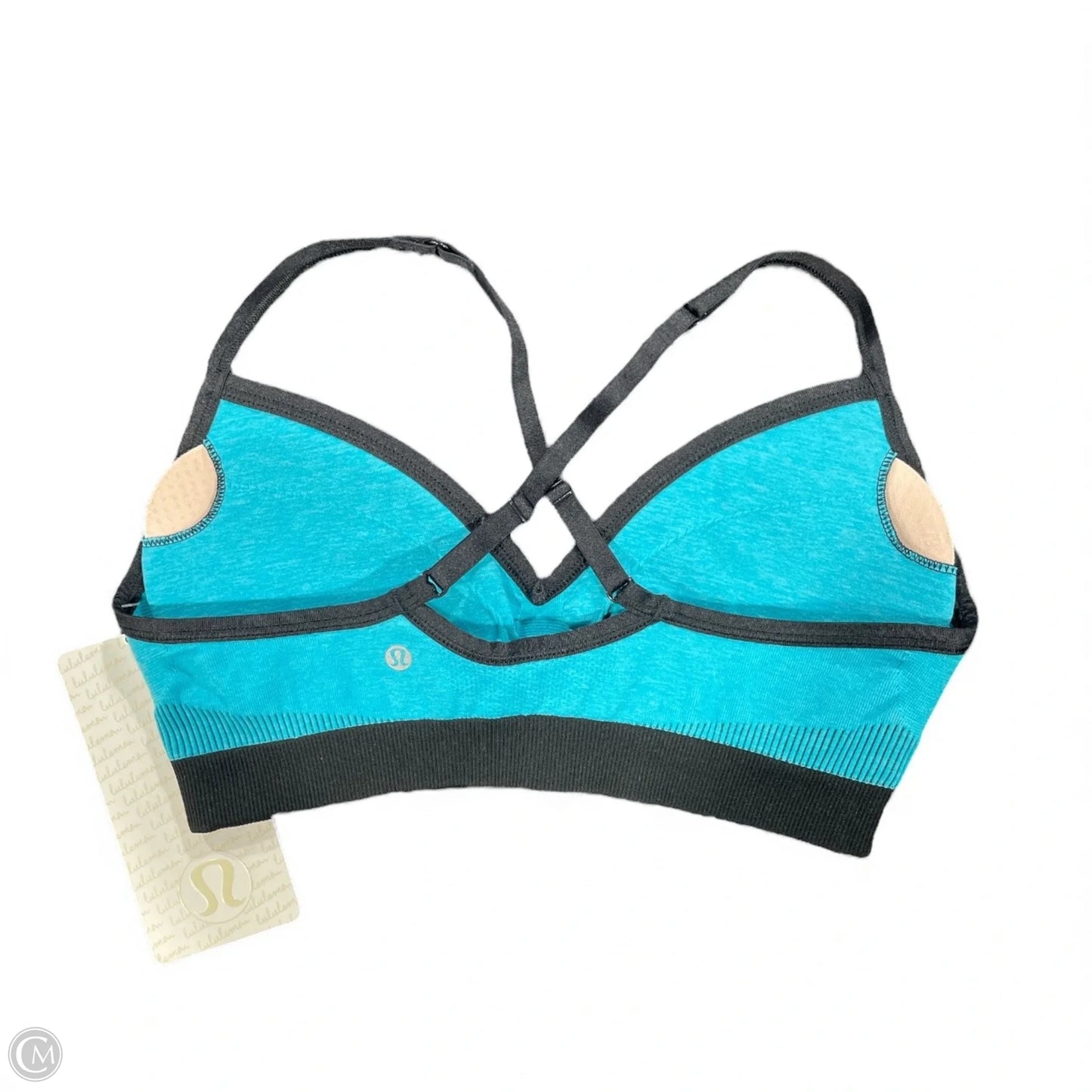 Athletic Bra By Lululemon In Black & Blue, Size: 8
