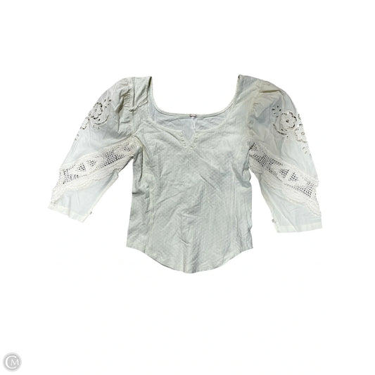 Blouse 3/4 Sleeve By Free People In Ivory, Size: M