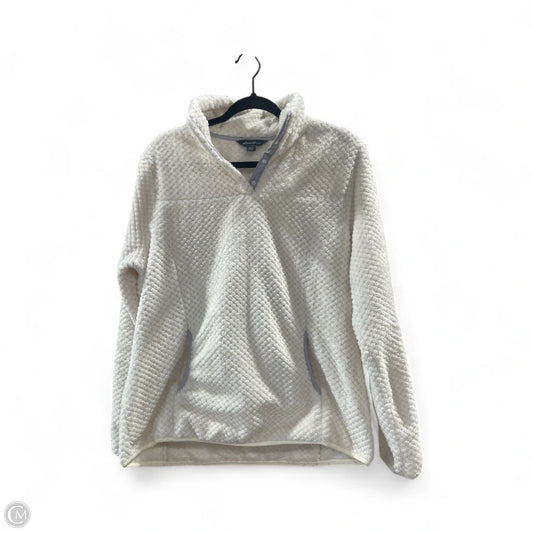 Sweatshirt Collar By Eddie Bauer In White, Size: L