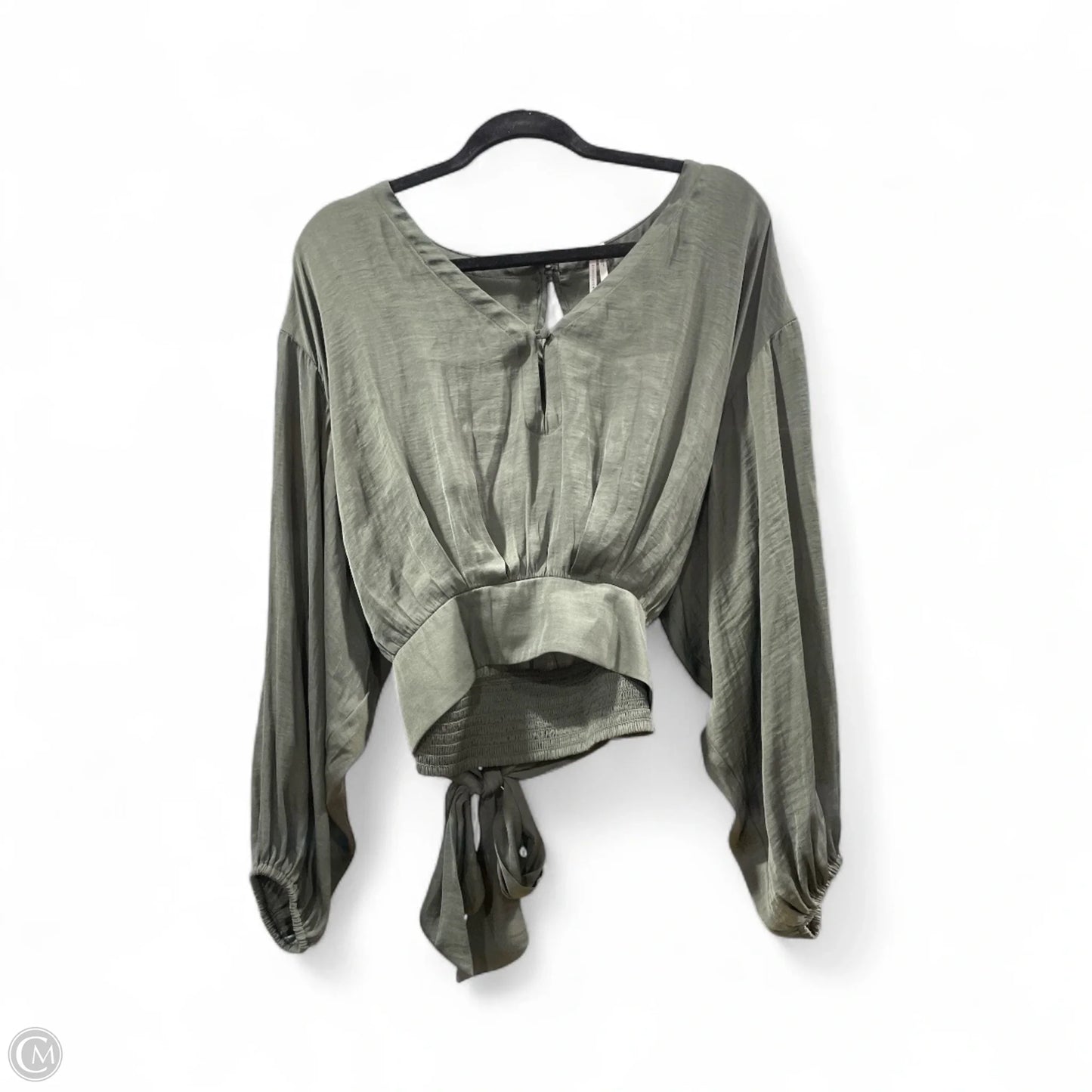 Blouse Long Sleeve By Anthropologie In Green, Size: M