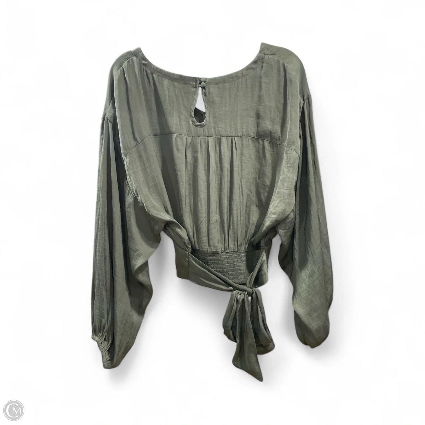 Blouse Long Sleeve By Anthropologie In Green, Size: M