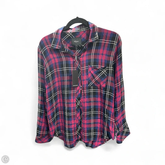 Top Long Sleeve By Rails In Plaid Pattern, Size: S
