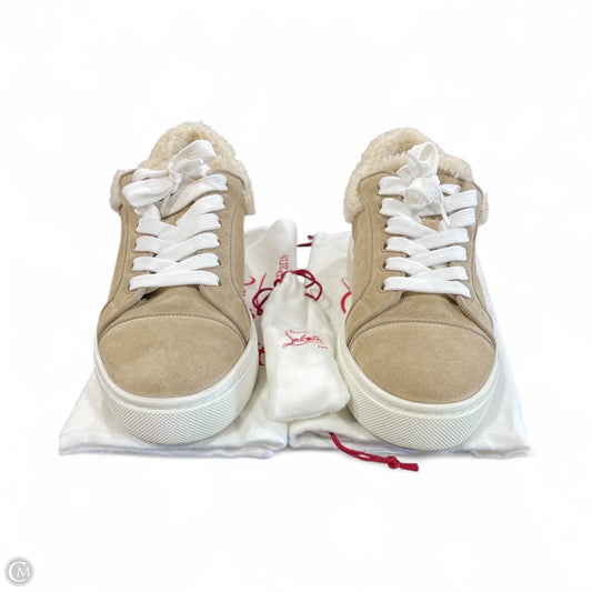 Shoes Luxury Designer By Christian Louboutin In Tan, Size: 9