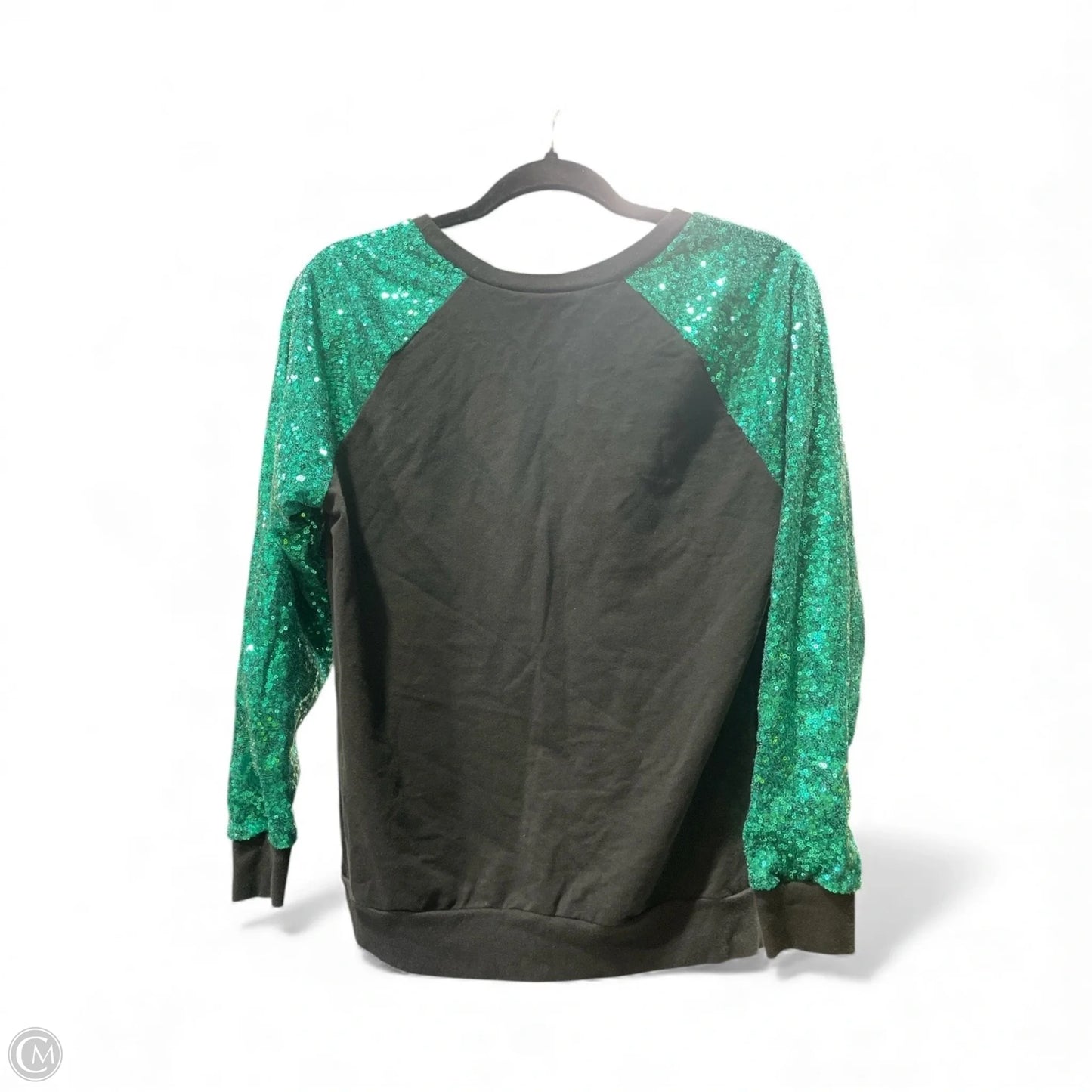 Sweater By Clothes Mentor In Black & Green, Size: L
