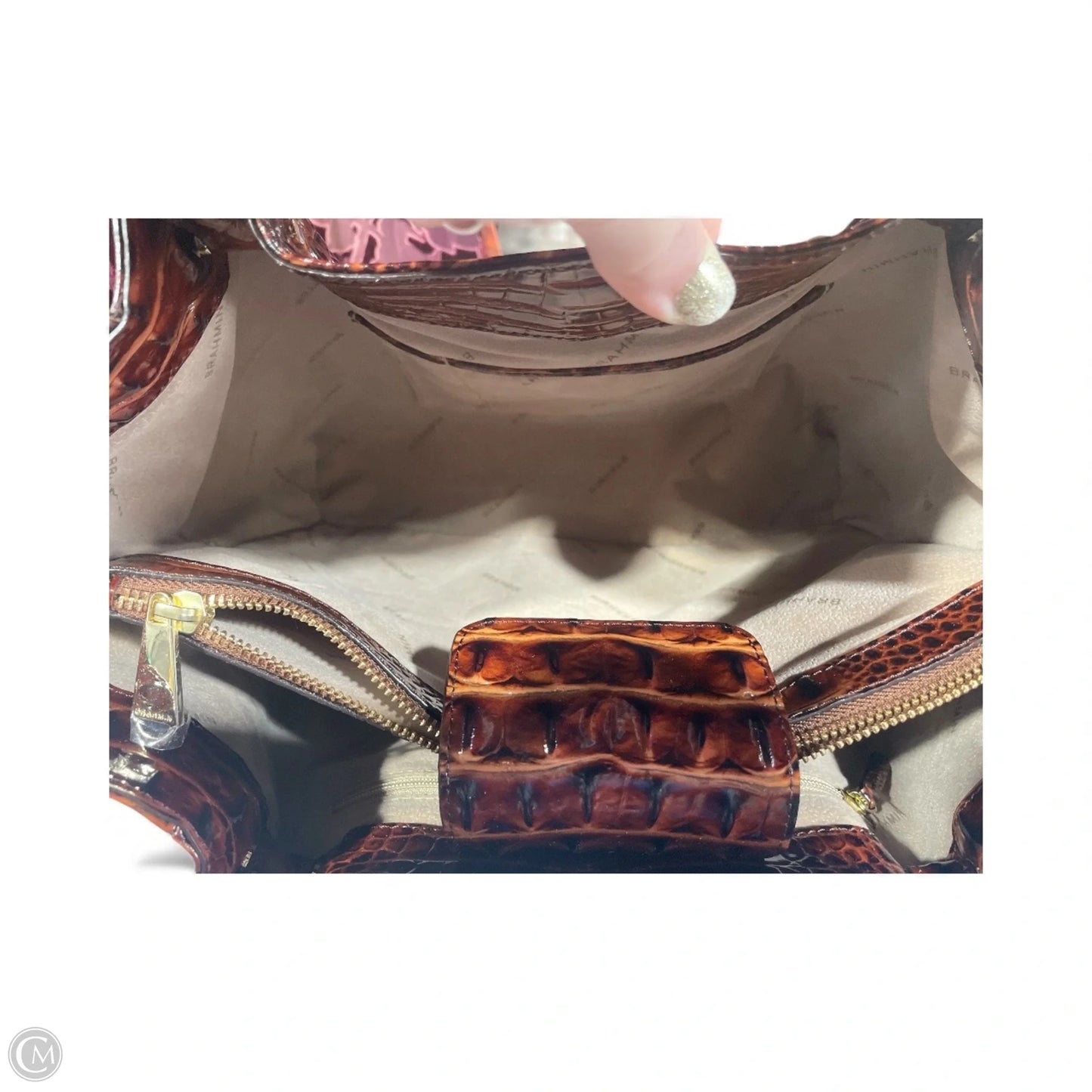 Handbag Designer By Brahmin, Size: Large