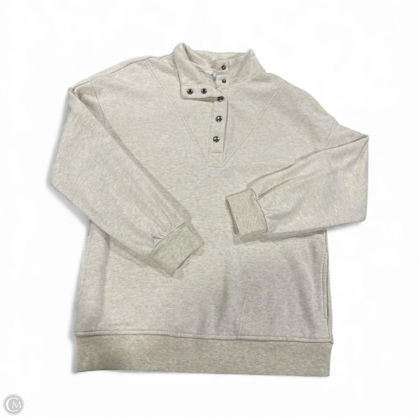 Sweatshirt Collar By Time And Tru In Beige, Size: S