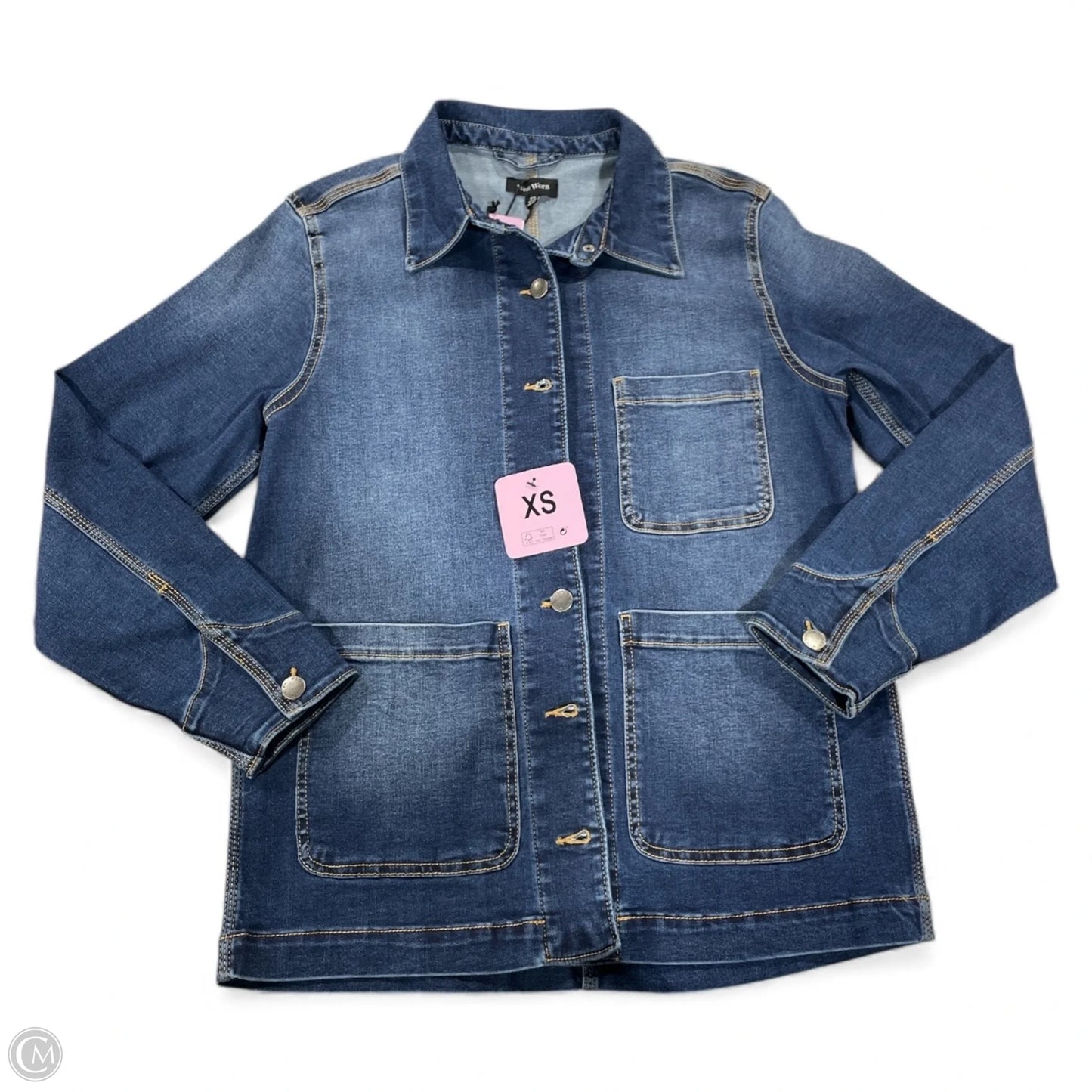 Jacket Denim By Well Worn In Blue Denim, Size: Xs