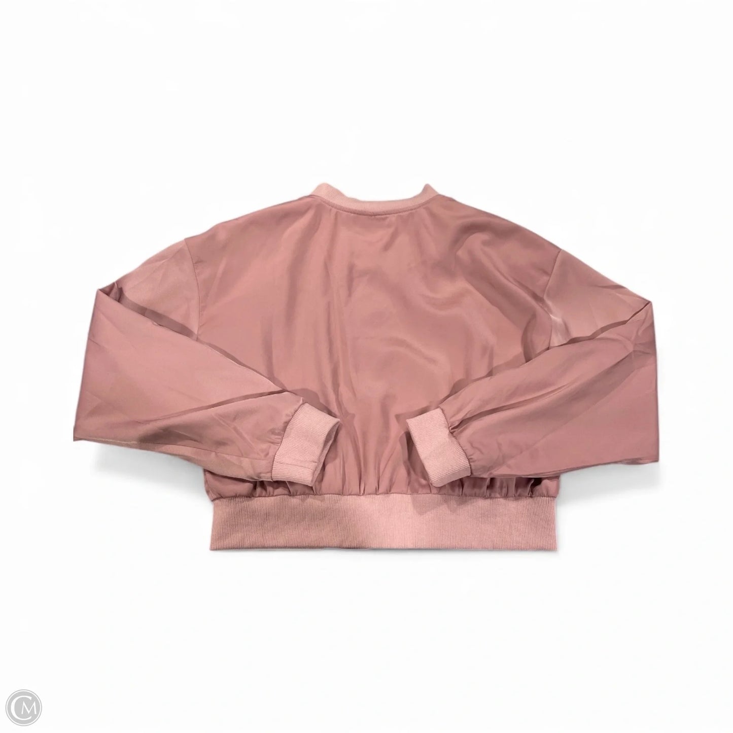 Jacket Windbreaker By Timing In Pink, Size: M