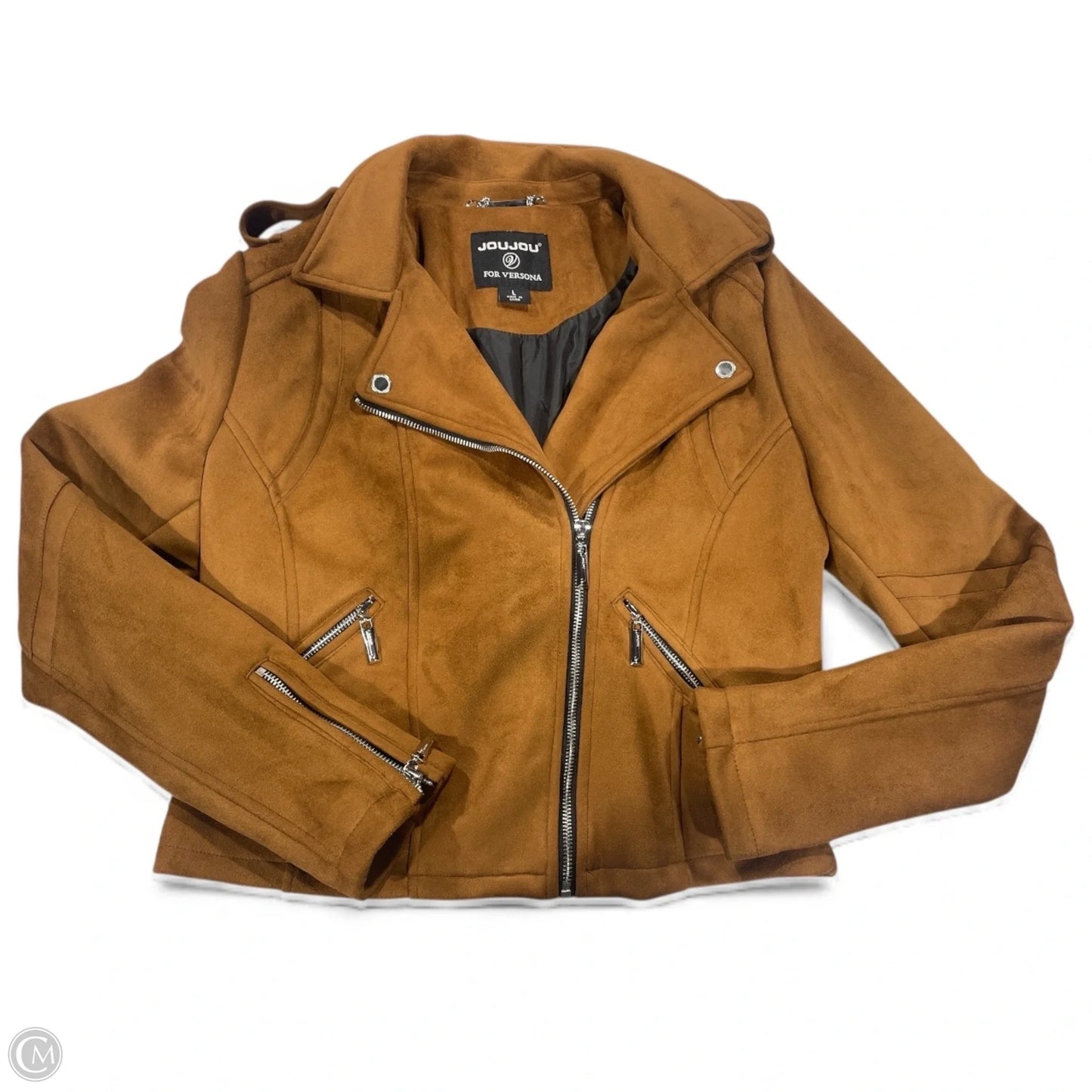 Jacket Moto By Jou Jou In Brown, Size: L