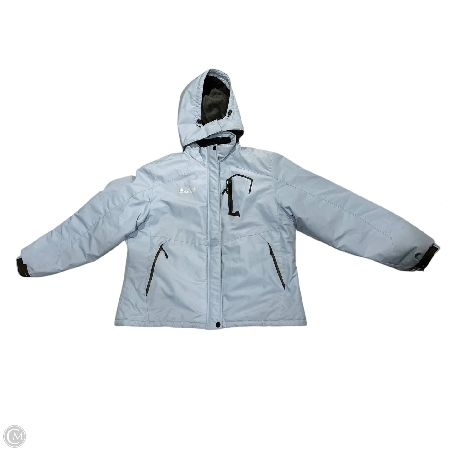 Coat Raincoat By Clothes Mentor In Blue, Size: 2x