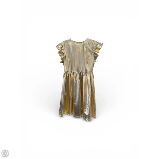 Dress Party Midi By Clothes Mentor In Gold, Size: M