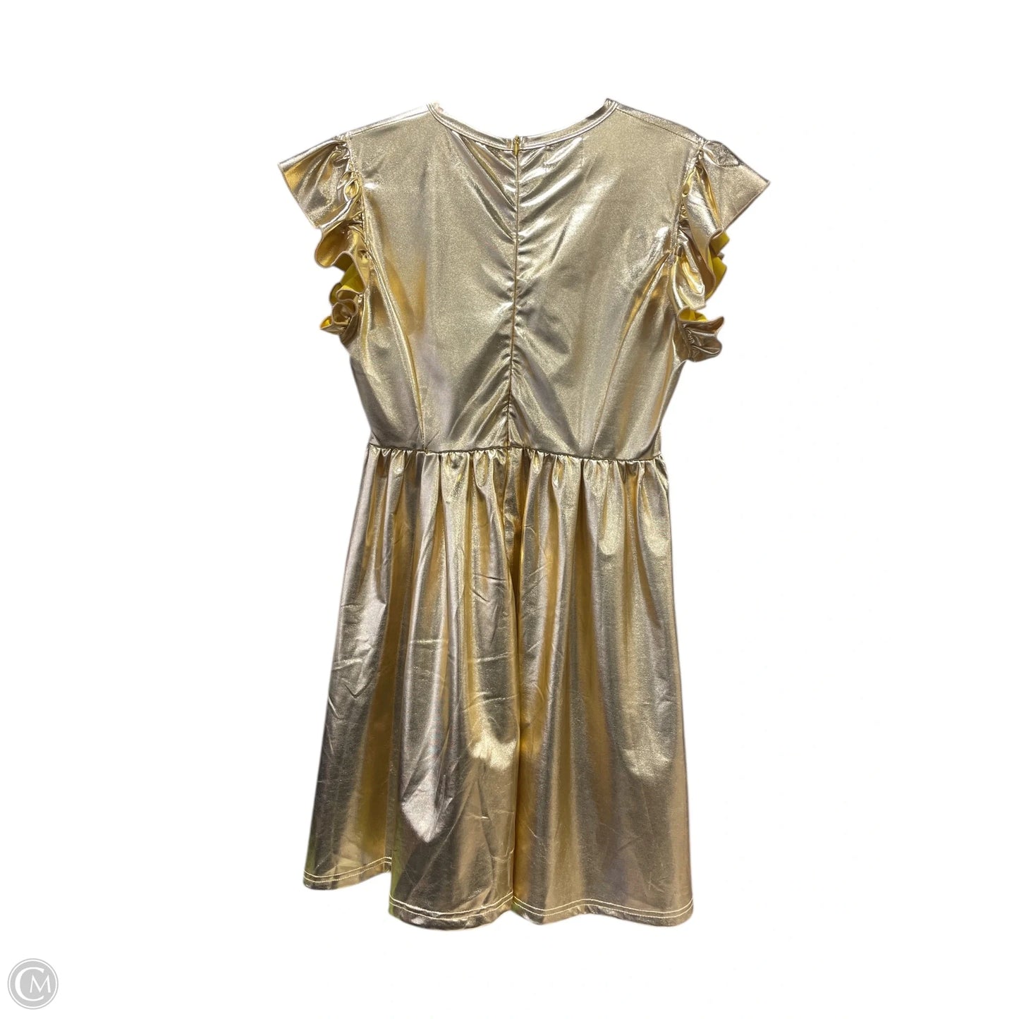 Dress Party Midi By Clothes Mentor In Gold, Size: M