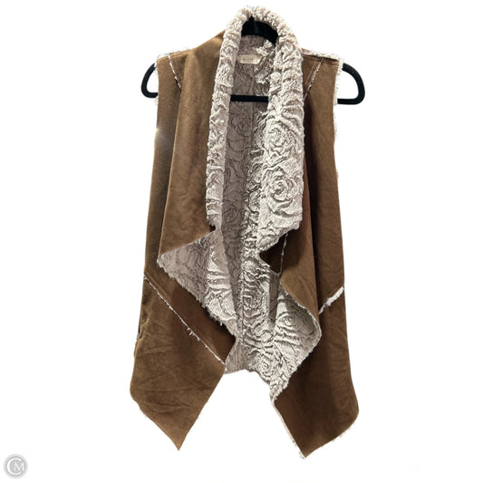 Vest Faux Fur & Sherpa By Altard State In Brown, Size: M