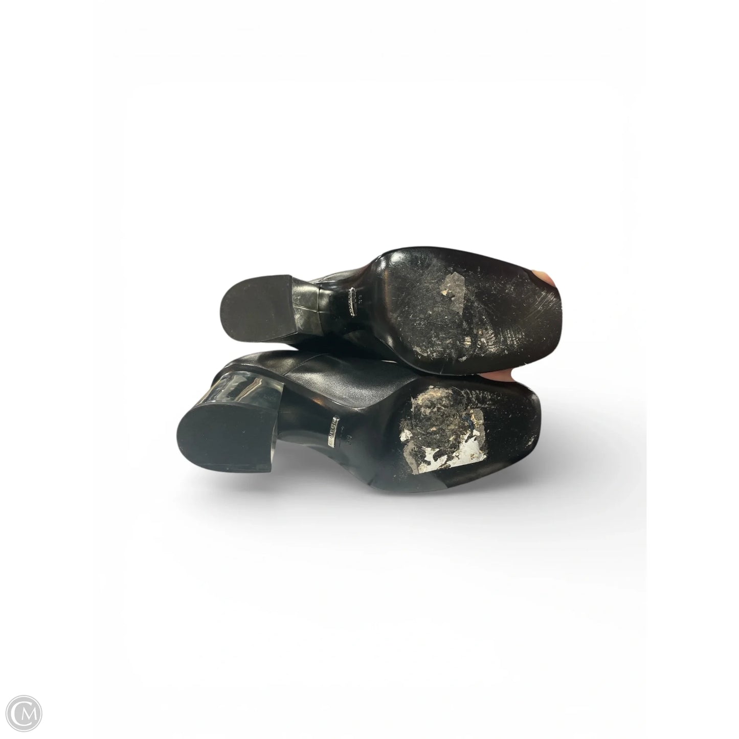 Boots Luxury Designer By Gucci In Black & Silver, Size: 9