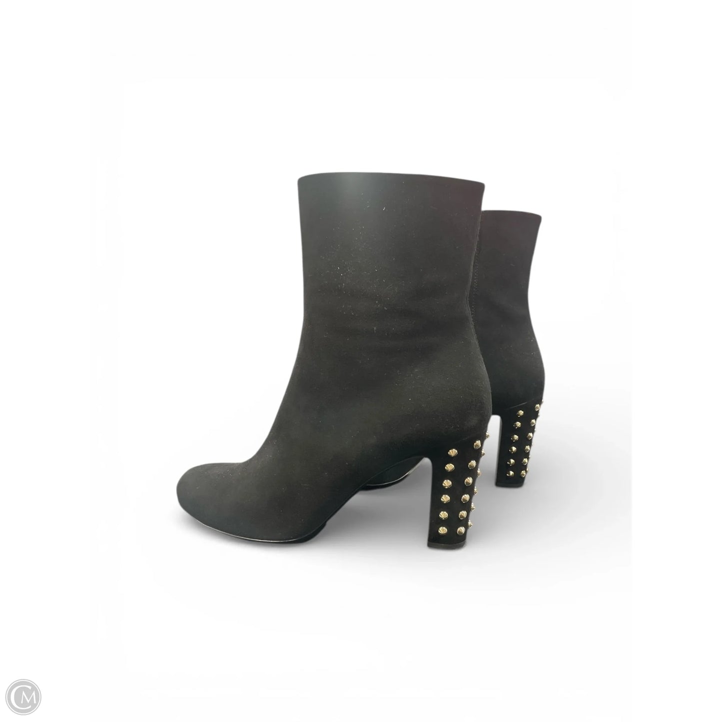 Boots Luxury Designer By Gucci In Black & Silver, Size: 9