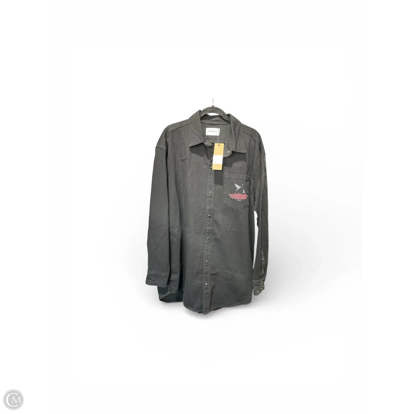 Top Long Sleeve By Clothes Mentor In Black Denim, Size: Xl