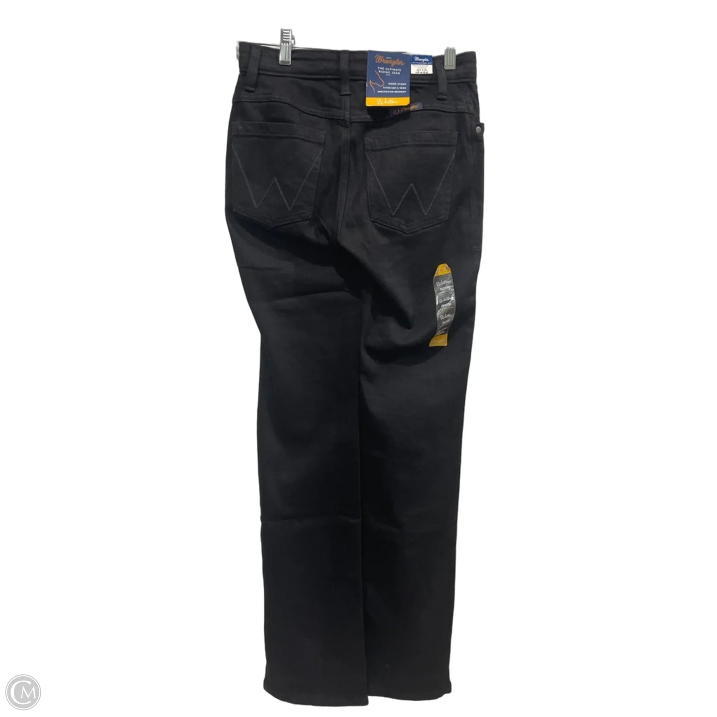 Jeans Boot Cut By Wrangler In Black Denim, Size: 4