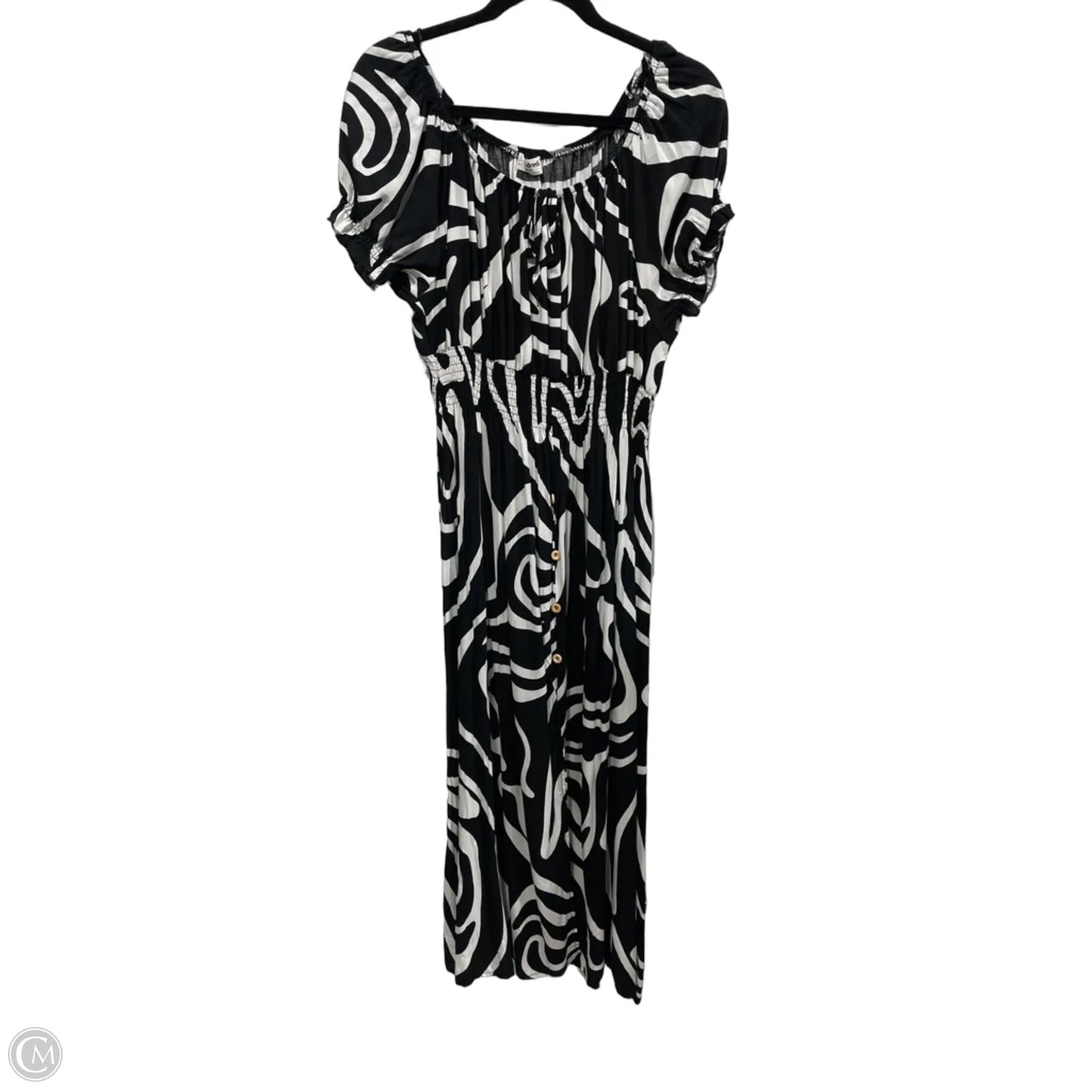 Dress Casual Maxi By Clothes Mentor In Black & White, Size: 2x