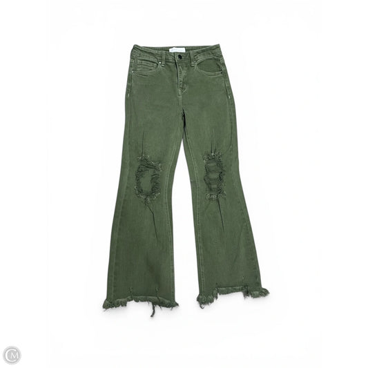 Jeans Wide Leg By Risen In Green Denim, Size: S