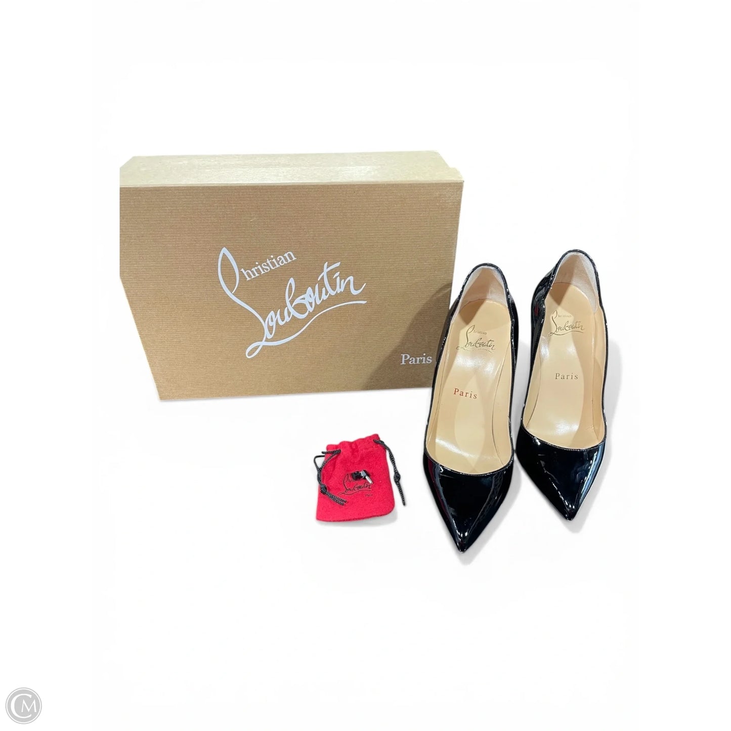 Shoes Luxury Designer By Christian Louboutin In Black, Size: 5