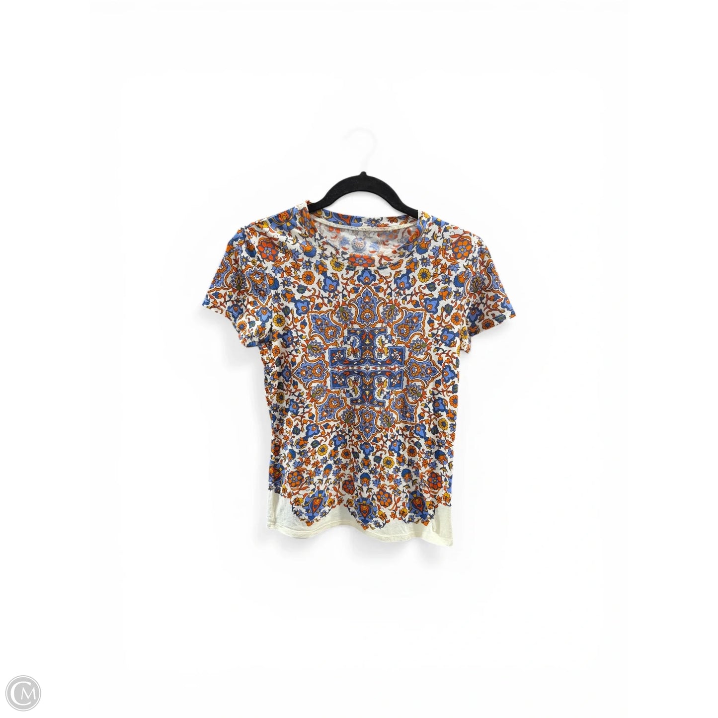 Top Short Sleeve Designer By Tory Burch In Floral Print, Size: Xxs