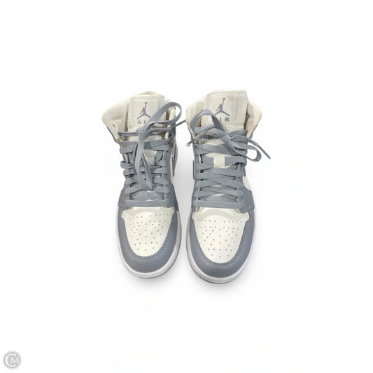 Shoes Luxury Designer By Jordan In Grey & White