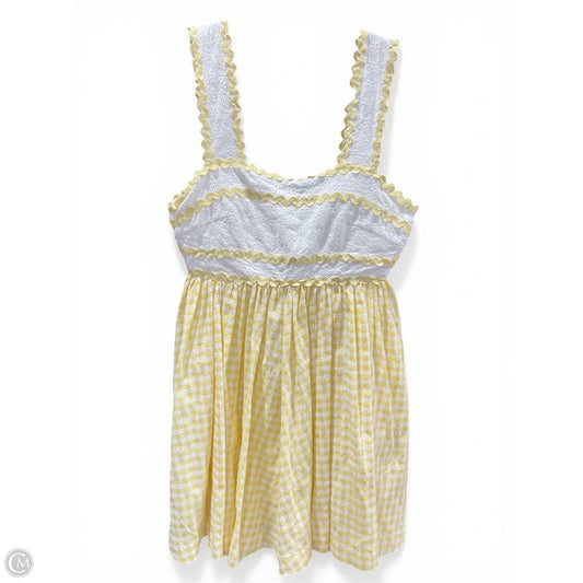 Dress Casual Short By Mable In White & Yellow, Size: S