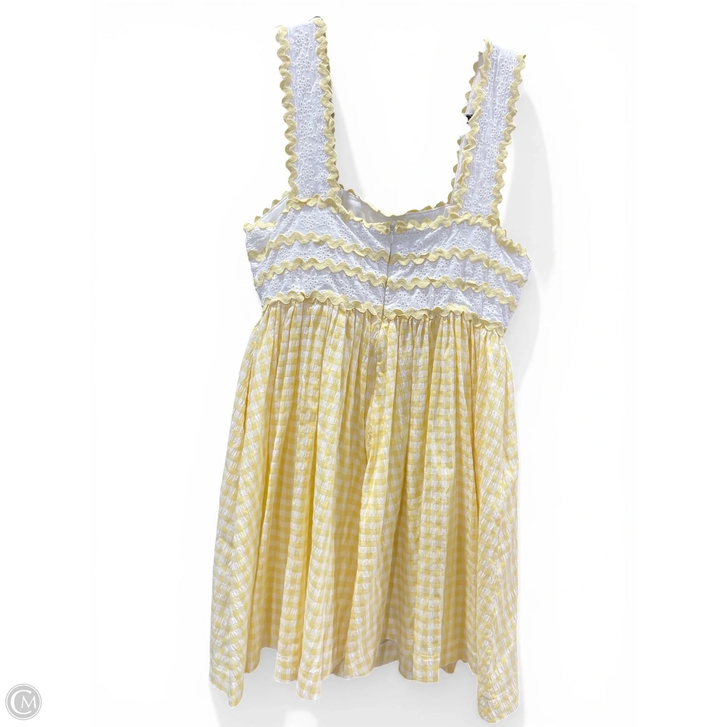 Dress Casual Short By Mable In White & Yellow, Size: S