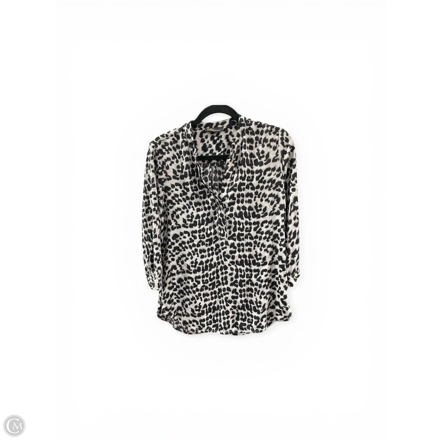 Blouse Long Sleeve By Dalia In Animal Print, Size: S