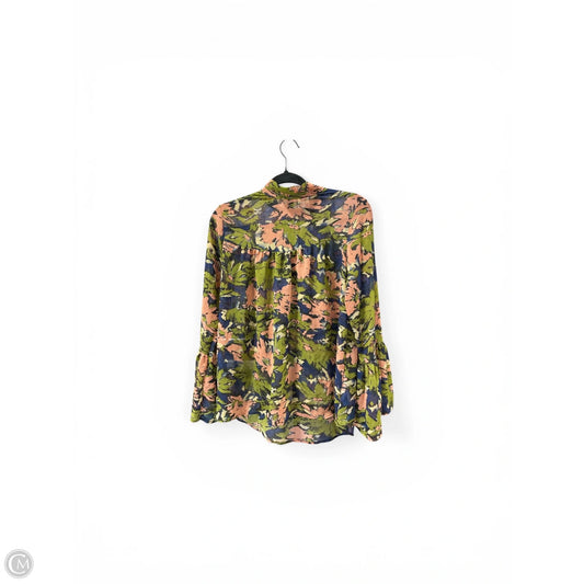 Blouse Long Sleeve By Fabrik In Floral Print, Size: M
