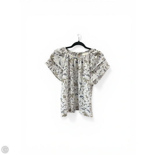 Blouse Short Sleeve By Loft In Floral Print, Size: S