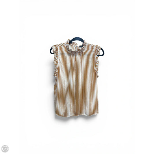 Blouse Sleeveless By Ann Taylor In Striped Pattern, Size: S