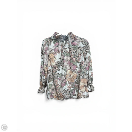 Blouse Long Sleeve By Clothes Mentor In Floral Print, Size: S