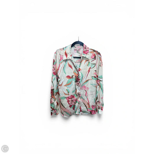 Blouse Long Sleeve By Philosophy In Floral Print, Size: S