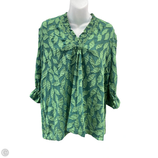 Blouse Short Sleeve By Umgee In Green, Size: M