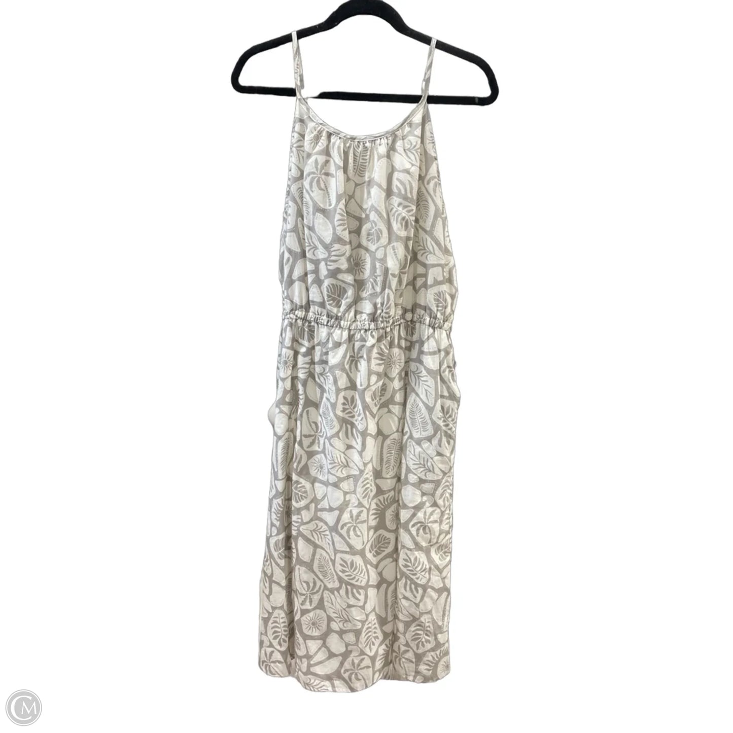 Dress Casual Midi By C And C In Grey & White, Size: L