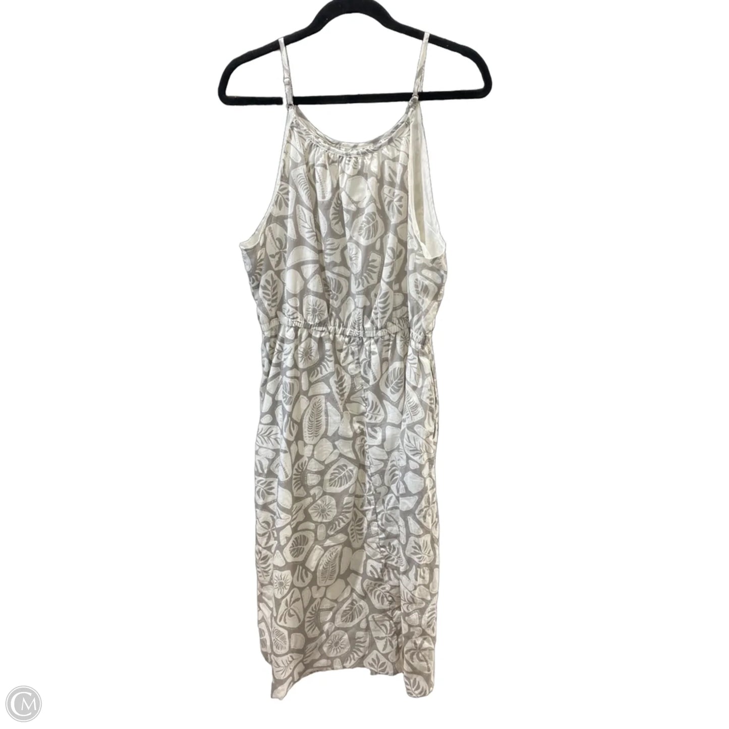 Dress Casual Midi By C And C In Grey & White, Size: L