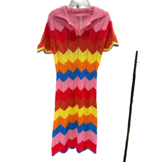 Dress Casual Midi By Shein In Multi-colored, Size: L