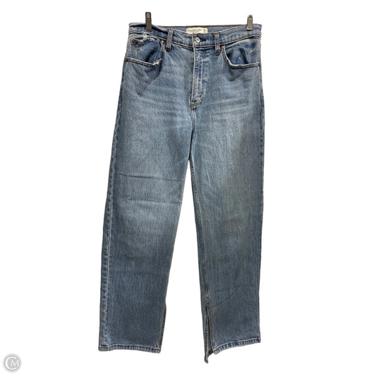 Jeans Straight By Abercrombie And Fitch In Blue Denim, Size: 8