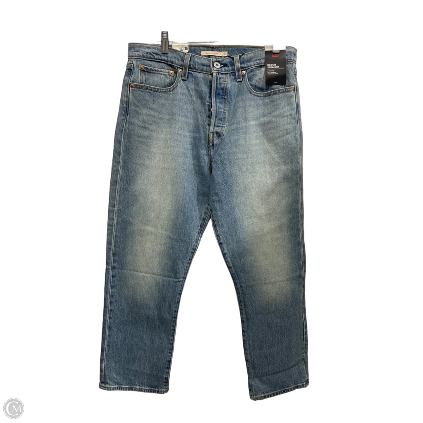 Jeans Straight By Levis In Blue Denim, Size: L
