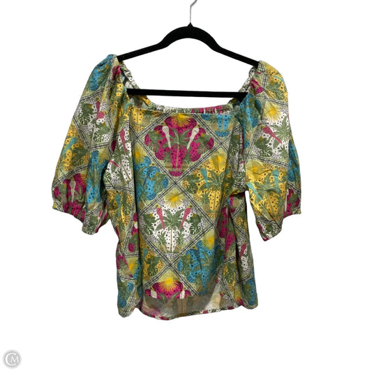 Blouse Short Sleeve By Loft In Tropical Print, Size: M