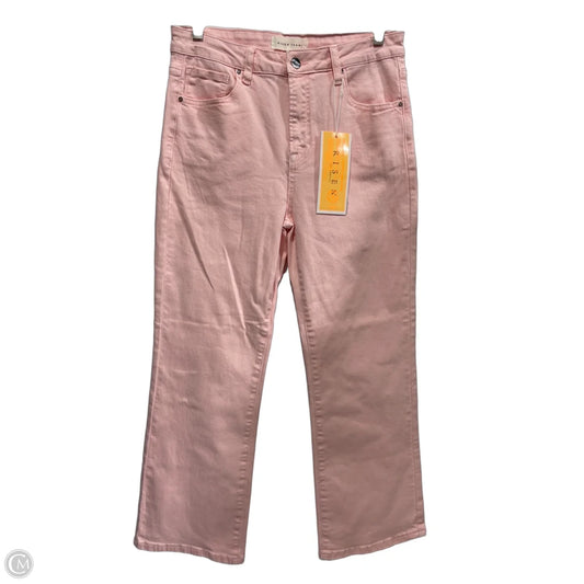 Jeans Flared By Risen In Pink Denim, Size: L