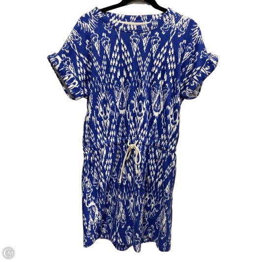 Dress Casual Midi By Lou And Grey In Blue & White, Size: M