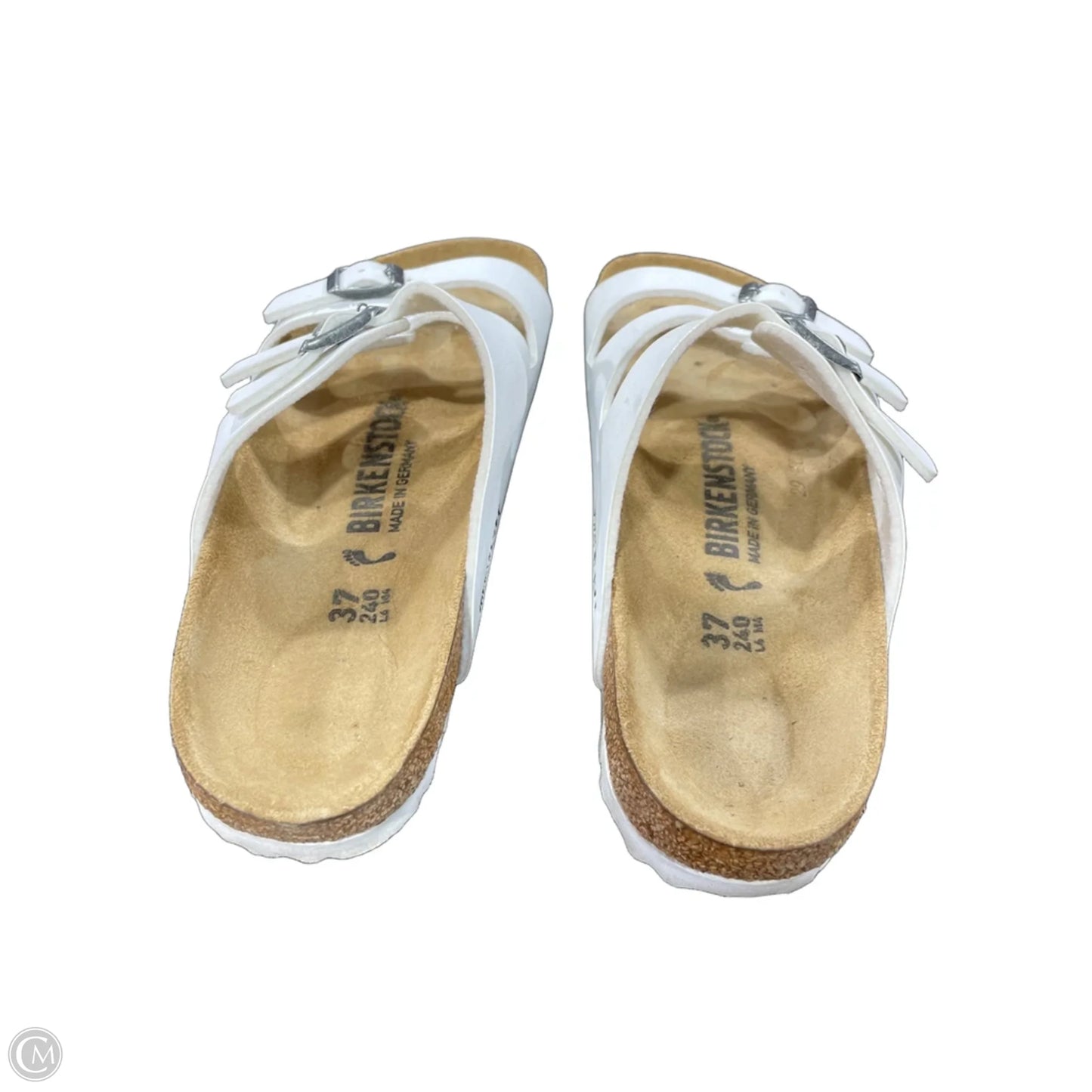 Sandals Flats By Birkenstock In White, Size: 6