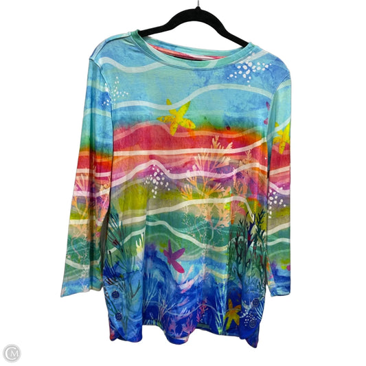 Top Long Sleeve By Ali Miles In Multi-colored, Size: S
