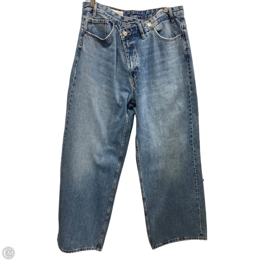 Jeans Wide Leg By Zara In Blue Denim, Size: 12